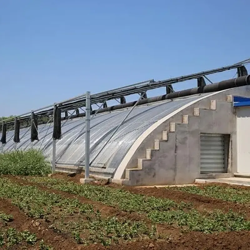 Svejset stål truss Single-Slope Solar Drivhus